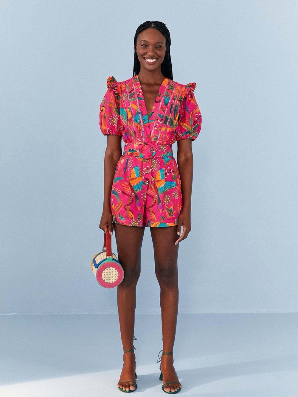FARM Rio Pink Macaw Party Romper